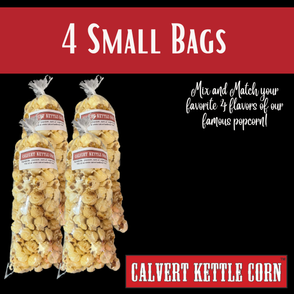 4 Small Bags of Flavored Popcorn